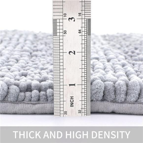 Bath Mats for Bathroom,Thick Soft Chenille Floor Mats Non Slip Shower Mats - Picture 3 of 7